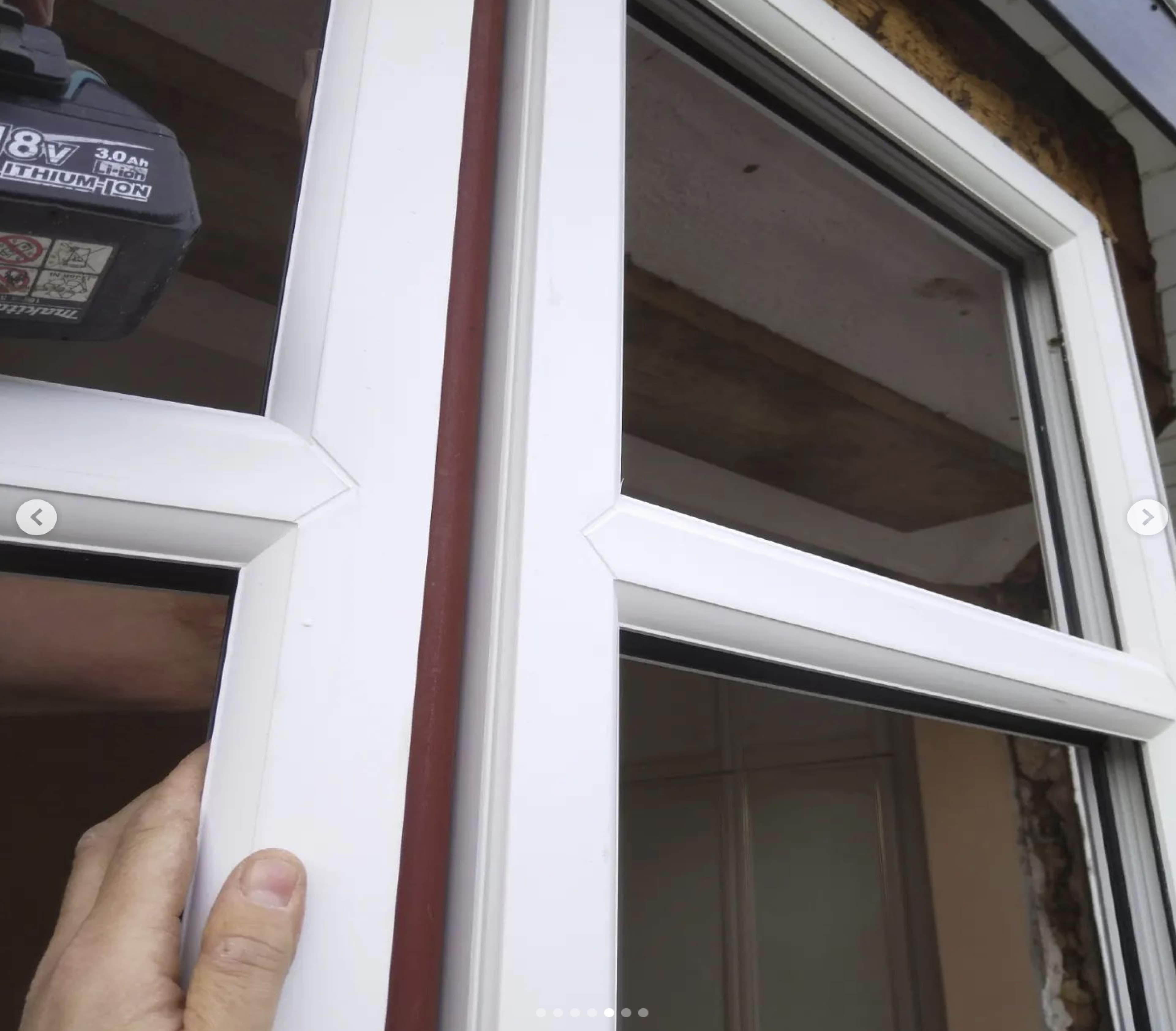 Double glazing installation example